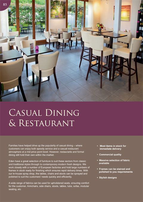 Casual Dining & Restaurant Catalogue