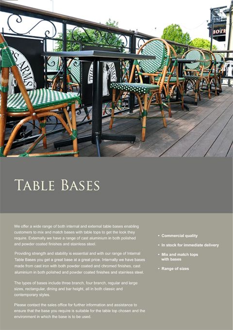 Table Bases Catalogue