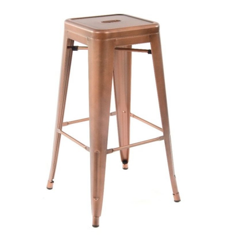 Furnace Bar Stool Without Back Rest In Copper by Eden Commercial Furniture