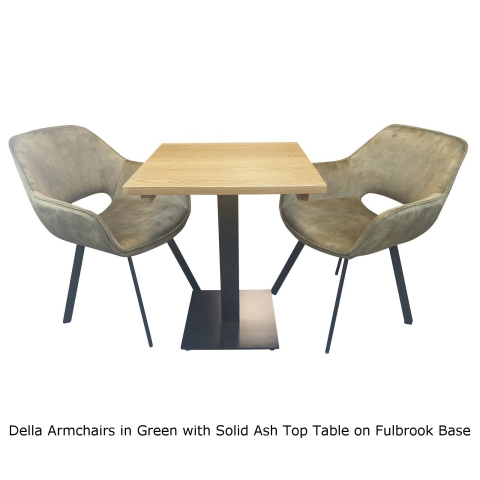 Della Armchair In Olive Green Velvet