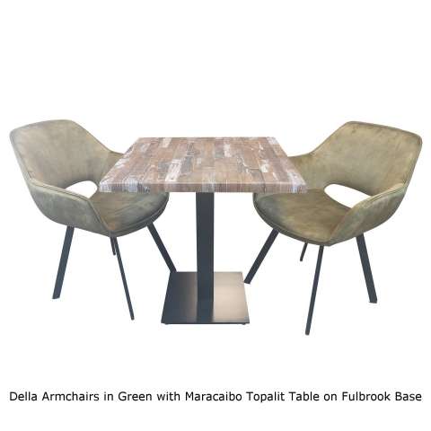 Della Armchair In Olive Green Velvet