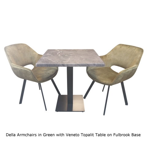 Della Armchair In Olive Green Velvet