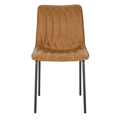 Daisy Chair In Tan / Brown Faux Leather
