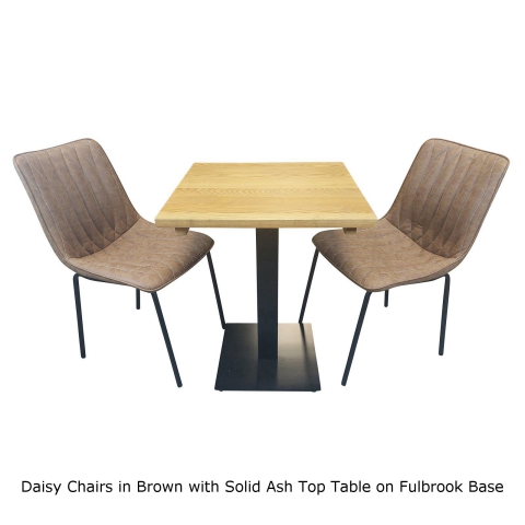 Daisy Chair In Tan / Brown Faux Leather