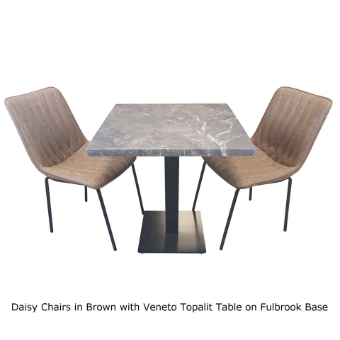 Daisy Chair In Tan / Brown Faux Leather