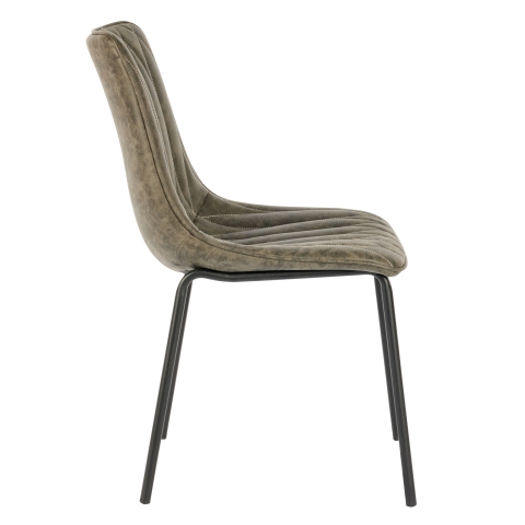 Daisy Chair In Grey Faux Leather
