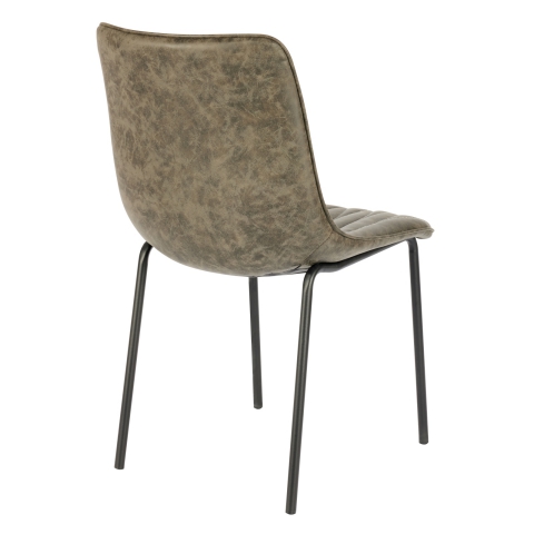 Daisy Chair In Grey Faux Leather