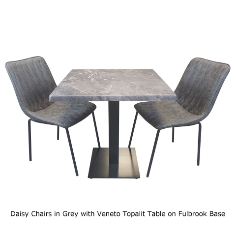 Daisy Chair In Grey Faux Leather