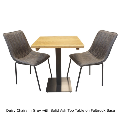 Daisy Chair In Grey Faux Leather