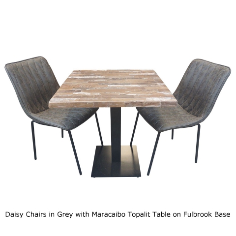 Daisy Chair In Grey Faux Leather