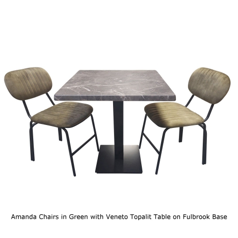 Amanda Chair In Olive Green Velvet