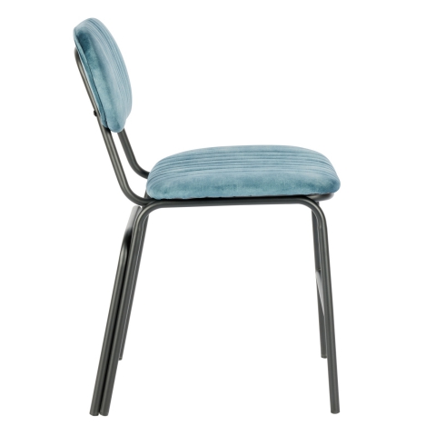 Amanda Chair In Teal Blue Velvet