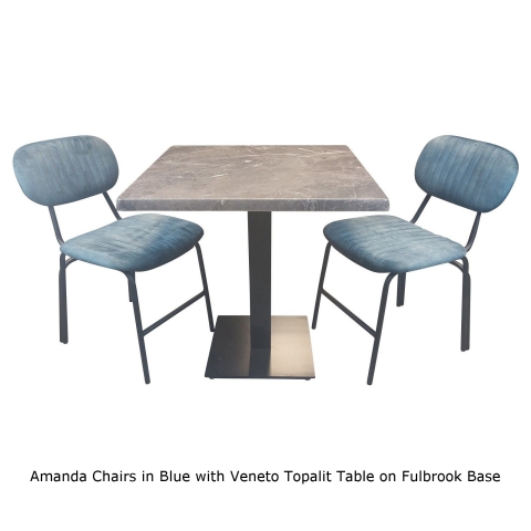 Amanda Chair In Teal Blue Velvet