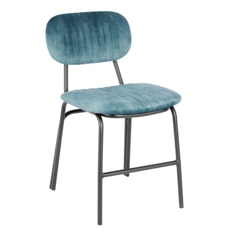 Amanda Chair In Teal Blue Velvet by Eden Commercial Furniture