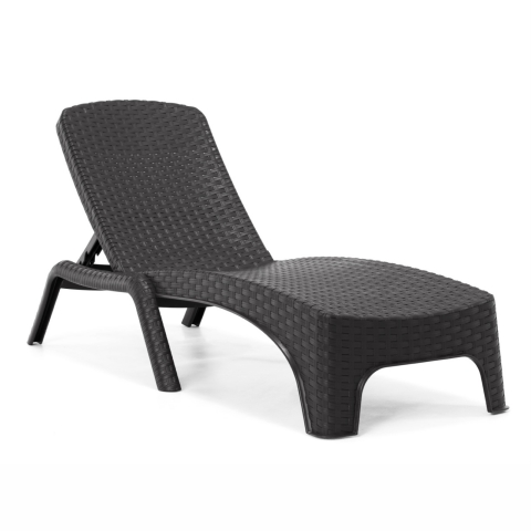 Genoa Rattan Lounger In Anthracite from Eden Commercial Furniture
