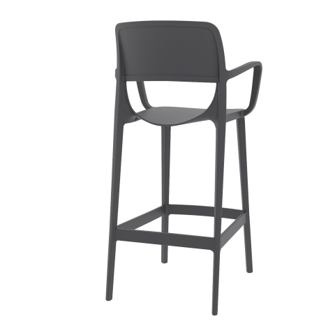 Crocus Bar Stool With Arms In Anthracite