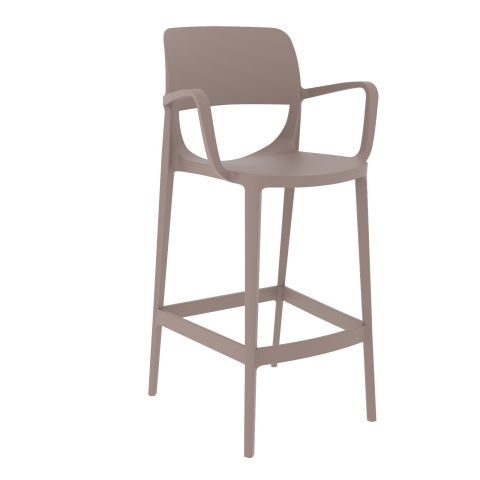 Crocus Bar Stool With Arms In Cappuccino from Eden Commercial Furniture