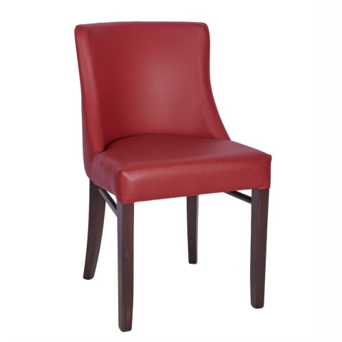 Arbroath Chair In Walnut and Wine from Eden Commercial Furniture