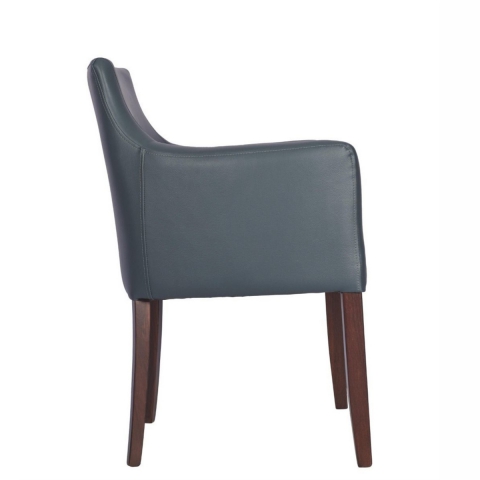 Arbroath Armchair In Walnut and Grey