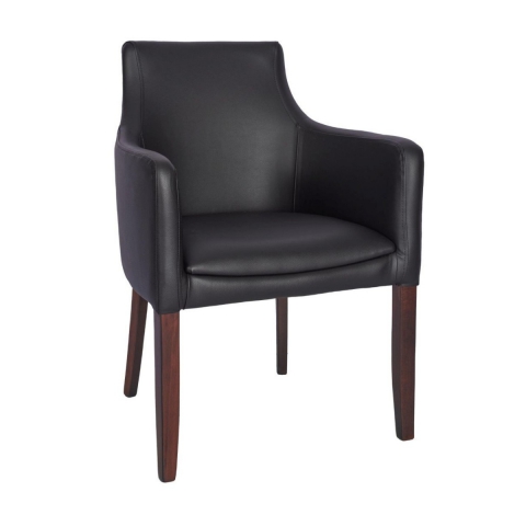 Arbroath Armchair In Walnut and Black from Eden Commercial Furniture