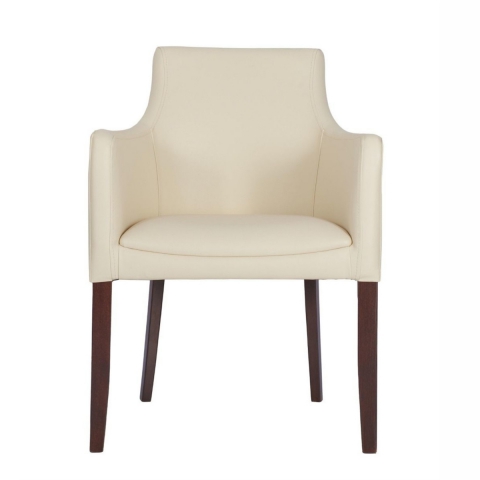 Arbroath Armchair In Walnut and Ivory