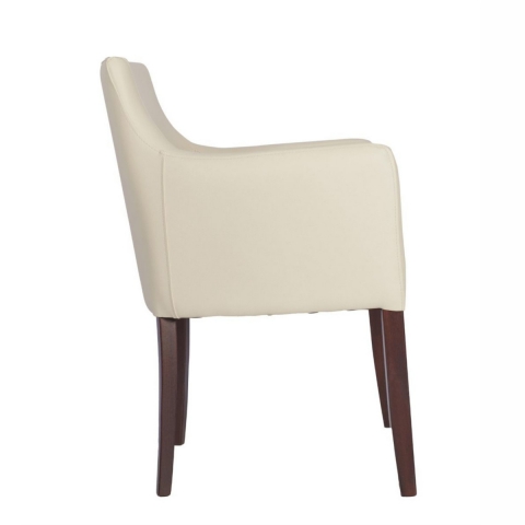 Arbroath Armchair In Walnut and Ivory