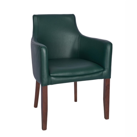 Arbroath Armchair In Walnut and Moss from Eden Commercial Furniture