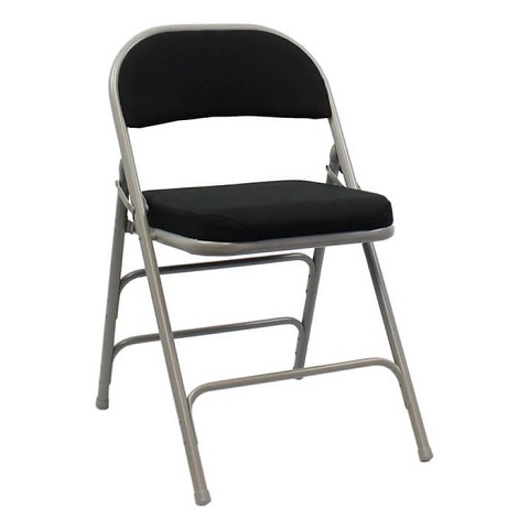Seaton Padded Folding Chair in Black from Eden Commercial Furniture