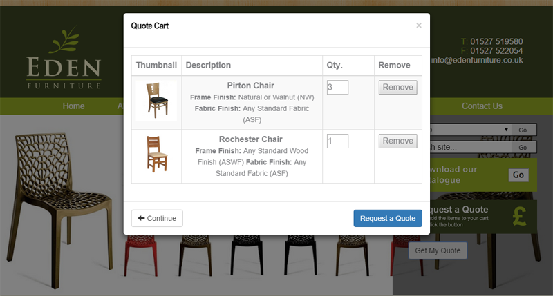 Request a Furniture Quote Step Two Graphic